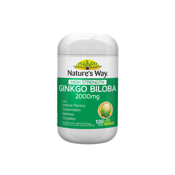 Nature’s Way High Strength Ginkgo Biloba 2000mg, 120 tablets