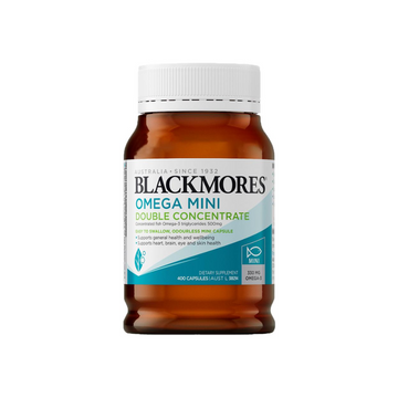 Blackmores Omega Mini Double Concentrate fish oil, 400 capsules