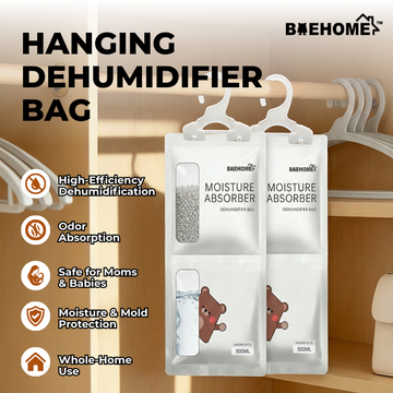 BAEHOME Hanging Dehumidifier Bag 230g, Original | Charcoal