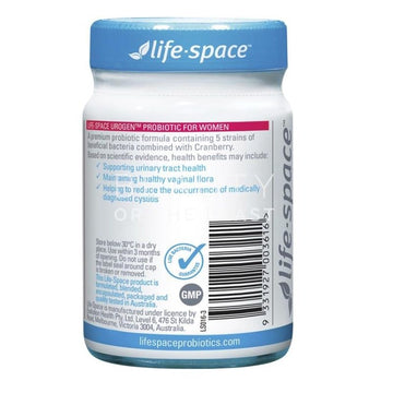 Life Space Urogen Probiotic For Woman, 60 Capsules