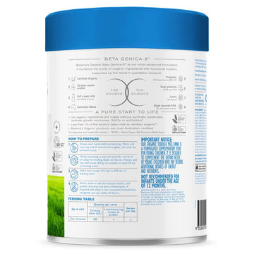 Bellamy's Organic Beta Genica-8™ Step 3/ Step 4, 800g