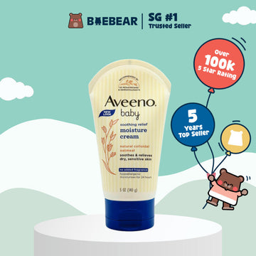 Aveeno Baby Soothing Relief Fragrance Free Moisture Cream, 140g