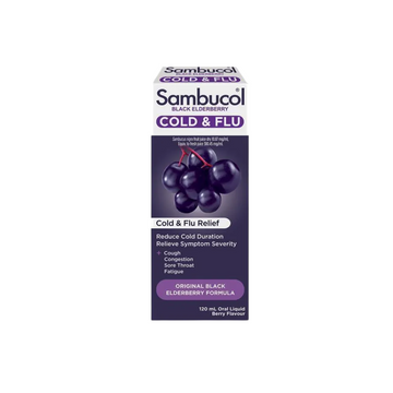 Sambucol Black Elderberry Cold & Flu  Liquid, 120mL
