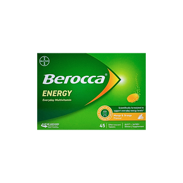 Berocca Mango Orange Energy Effervescent Tablets, 45 Tablets