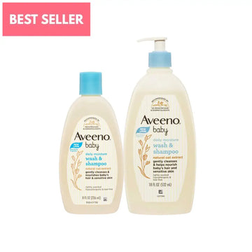 Aveeno Baby Daily Moisture Wash & Shampoo 532mL | 236mL (SG)