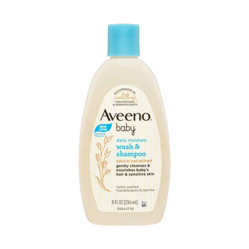 Aveeno Baby Daily Moisture Wash & Shampoo 532mL | 236mL (SG)