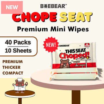 Baebear Premium Mini Chope Seat Wet Wipes 10s x 40 Packs