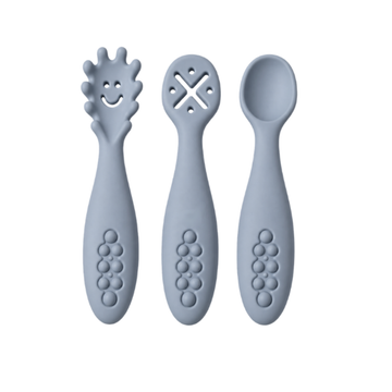 Baebear 3-Pk Baby Self-Feeding Silicone Pre-Spoons, 7 Colours