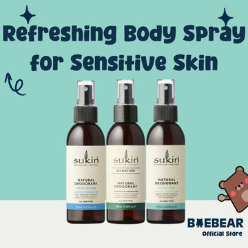 Sukin Deodorant Spray Natural Signature| Ocean Mist | Fresh Cotton, 125ML