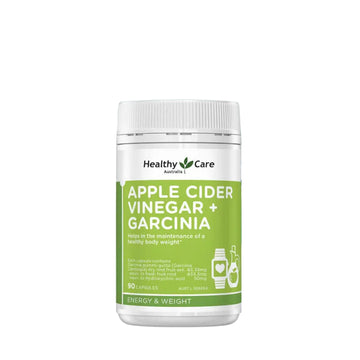 Healthy Care Apple Cider Vinegar + Garcinia, 90 Capsules