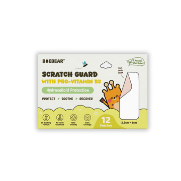 Baebear Scratch Guard Relief Patch | 12 Patches | Hives & Itchy Skin Scratch Prevention | Hydrocolloid w. Pro-Vitamin B5