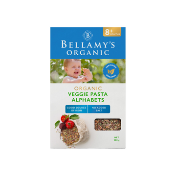 Bellamy‘s Organic Veggie Pasta Alphabets 200g 8+ Months Baby Food (SG）