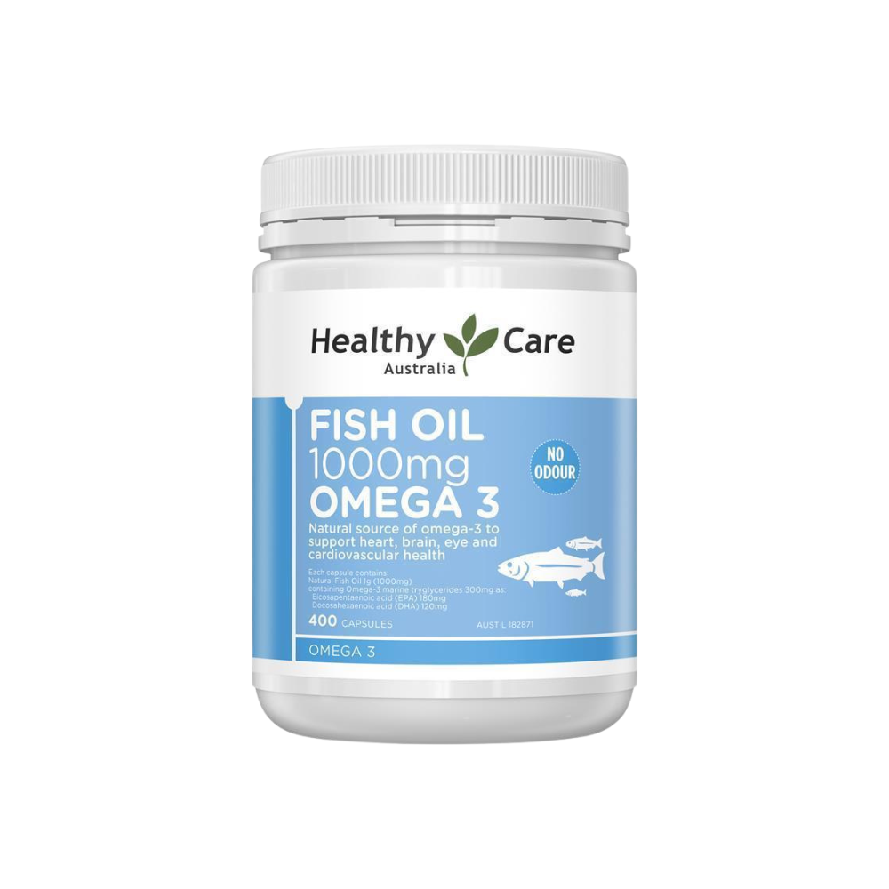 Healthy Care Fish Oil 1000mg with Omega, 3400 caps