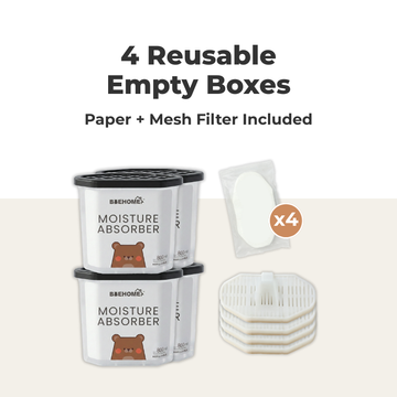 BAEHOME Dehumidifier Refill Pack 4.5kg, Original | Charcoal