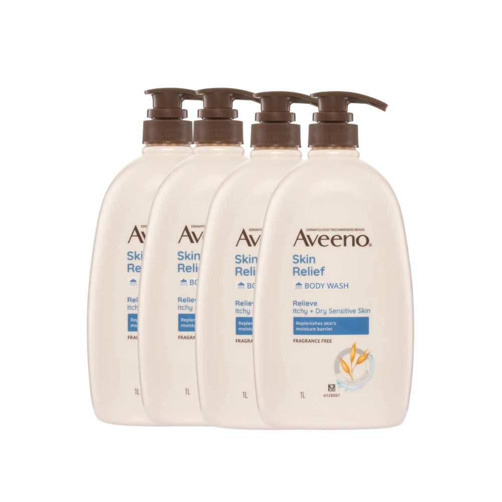 Aveeno Skin Relief Body Wash Fragrance Free, 1L
