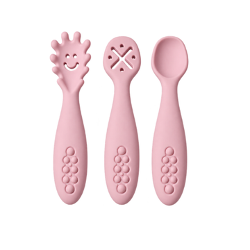 Baebear 3-Pk Baby Self-Feeding Silicone Pre-Spoons, 7 Colours