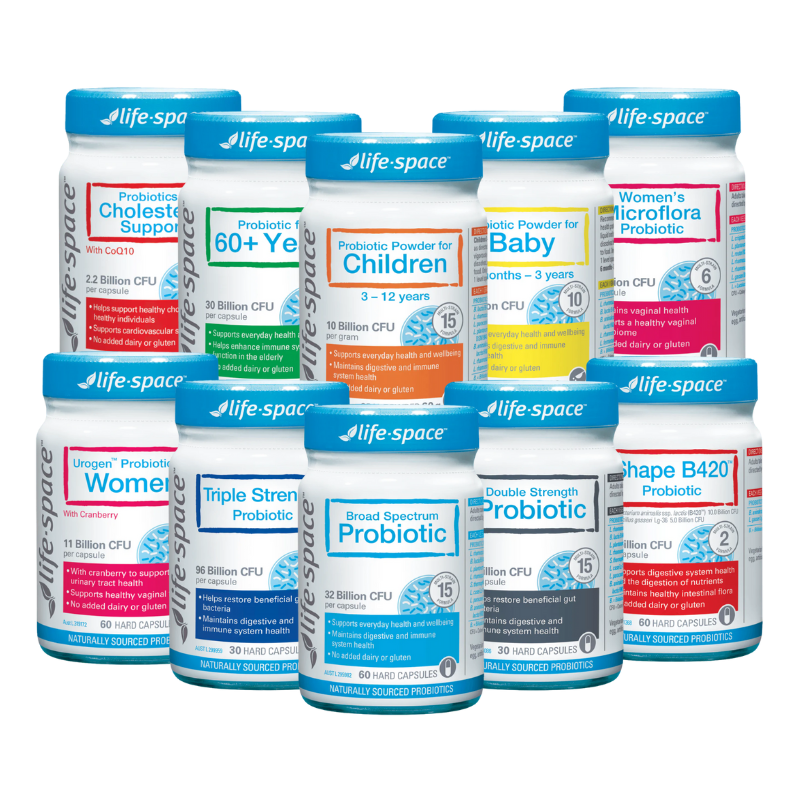 [Authentic I SG] Life Space Broad Spectrum / Stress Relief / Bowel Biotic / Triple Strength / 60+ Years / Cholesterol Support / Women / Shape B420 / Women's Microflora /