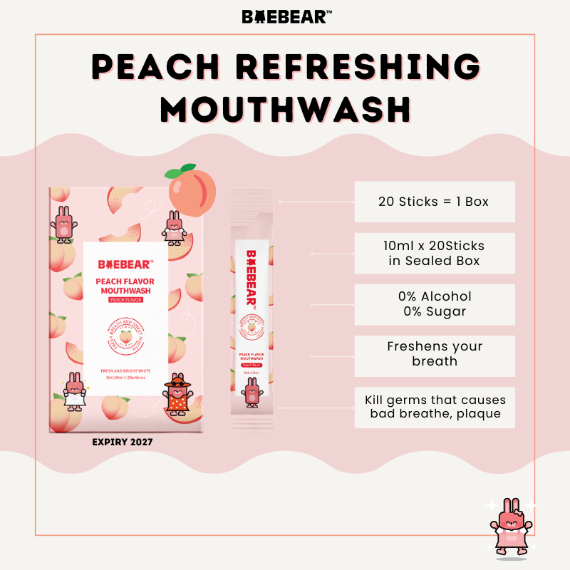 Baebear Portable Mouthwash Stick Disposable Travel Sachet | Convenient MouthWash / Remove Bad Breath