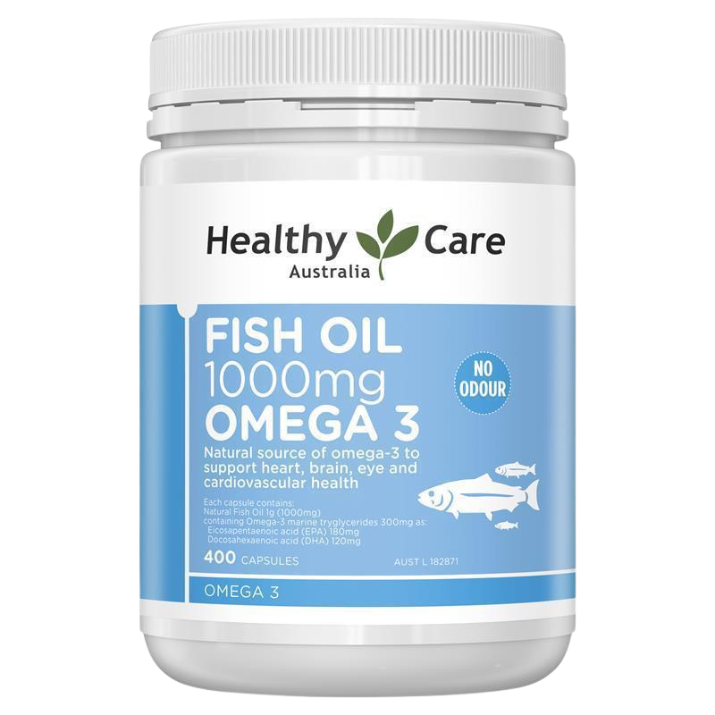 Healthy Care Fish Oil 1000mg with Omega, 3400 caps