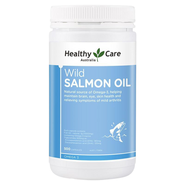[Authorized Store] Healthy Care Wild Salmon Oil 1000mg 500 Capsules (SG)