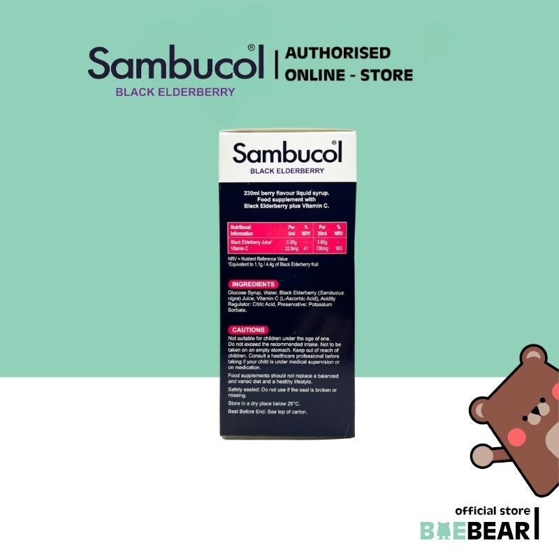 Sambucol Kids Formula Vitamin C 120ml (UK) | Immune Support / General Wellbeing / Immunity