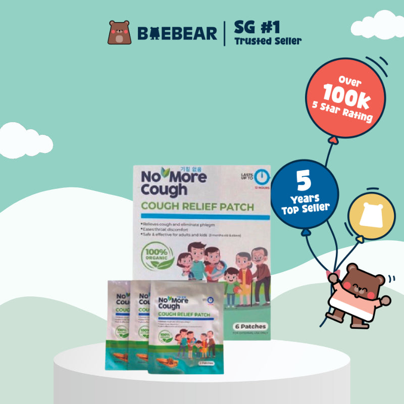 No More Cough Cough Relief Patch Organic Herbal Extraction, 6 Patches