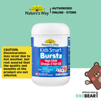 Nature's Way Kids Smart Bursts High DHA Omega 3 Fish Oil Tri,  60 | 180 capsules