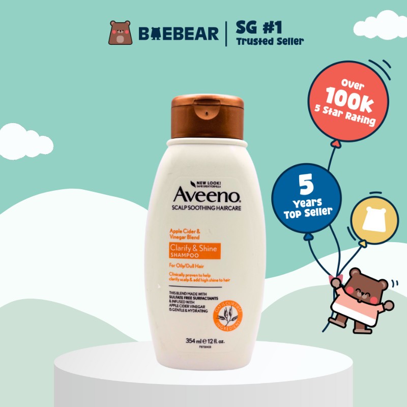 Aveeno Clarify & Shine Shampoo/Conditioner 354mL Apple Cider Vinegar Blend