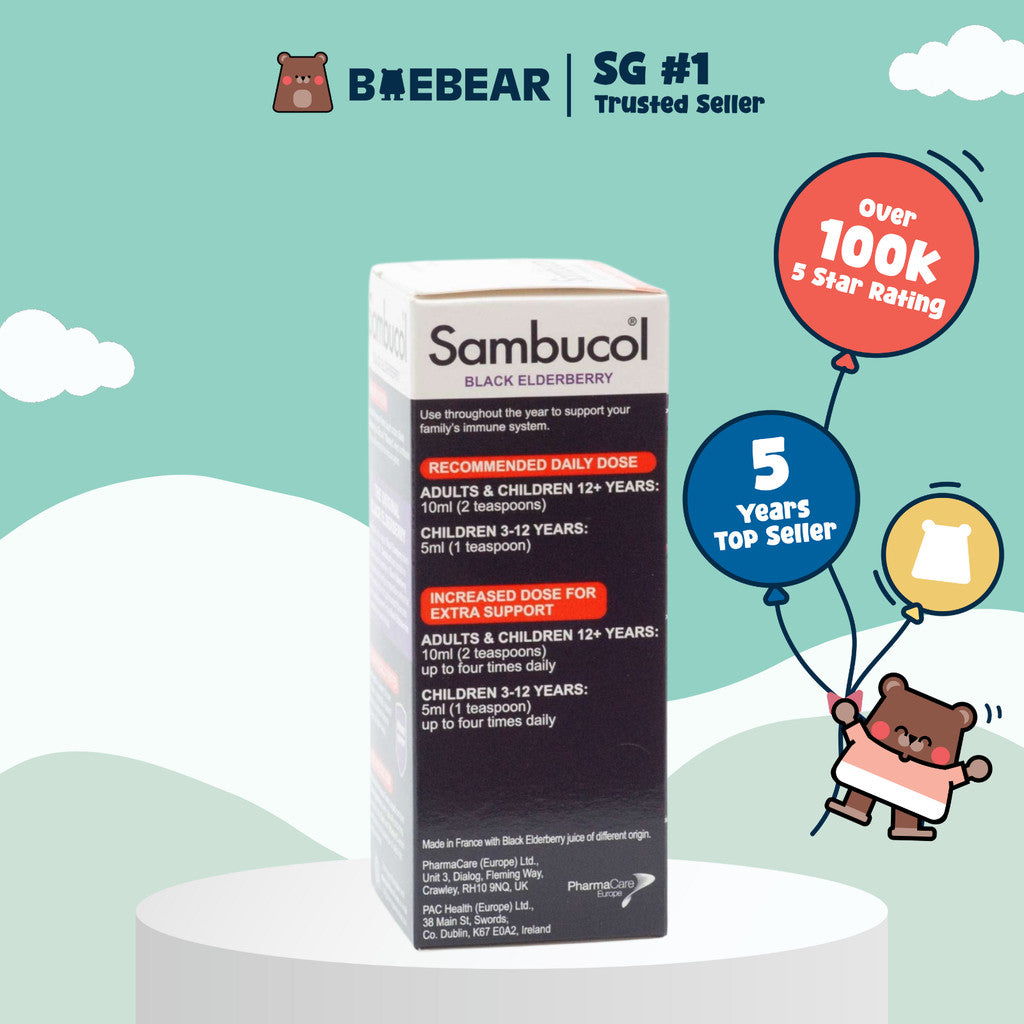 [Bundle of 3] Sambucol Kids Immuno Forte, UK Version (120ml x3) | Immune health