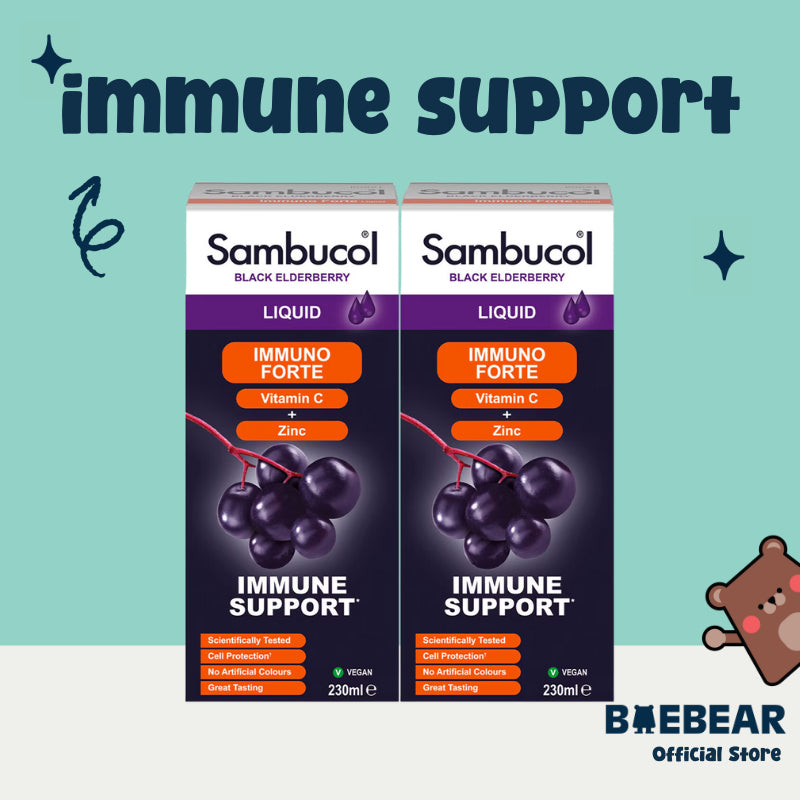[Bundle of 3] Sambucol Kids Immuno Forte, UK Version (120ml x3) | Immune health