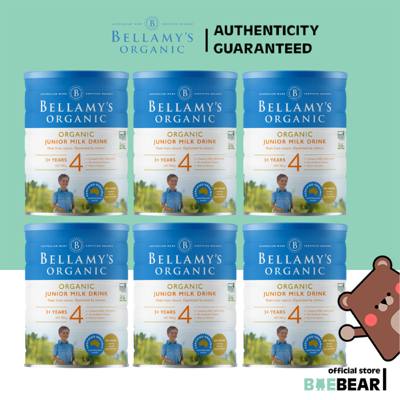 [Bundle of 6] Bellamy's Organic Junior Milk Drink Formula Step 4, 900g