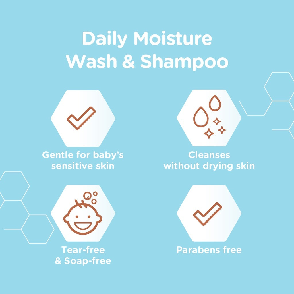 [Bundle of 3] Aveeno Baby Body Wash and Shampoo Daily Moisturizing 532ml
