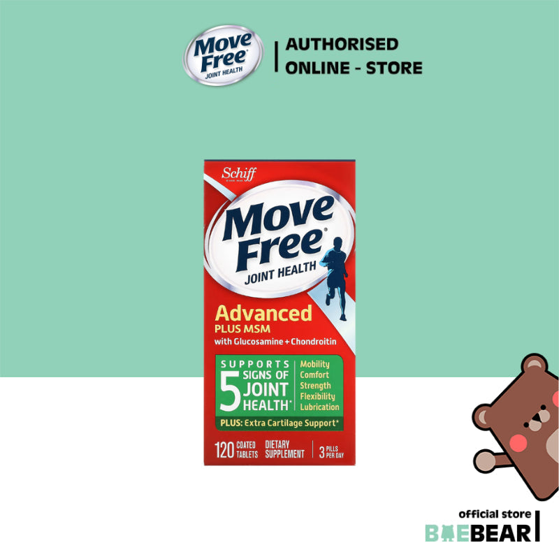 Schiff Move Free Advanced + MSM with Glucosamine + Chondroitin, 120 Tablets | 180 Tablets