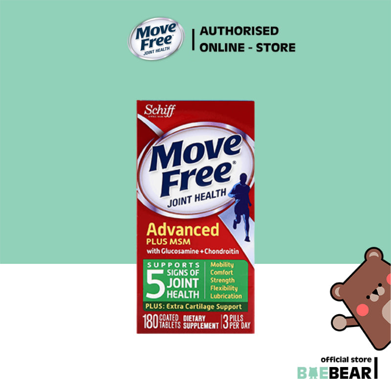 Schiff Move Free Advanced + MSM with Glucosamine + Chondroitin, 120 Tablets | 180 Tablets