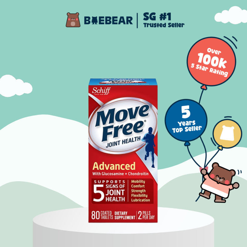 Schiff Move Free Advanced Joint Health Supplement with Glucosamine and Chondroitin, 80 Tablets | 200 Tablets