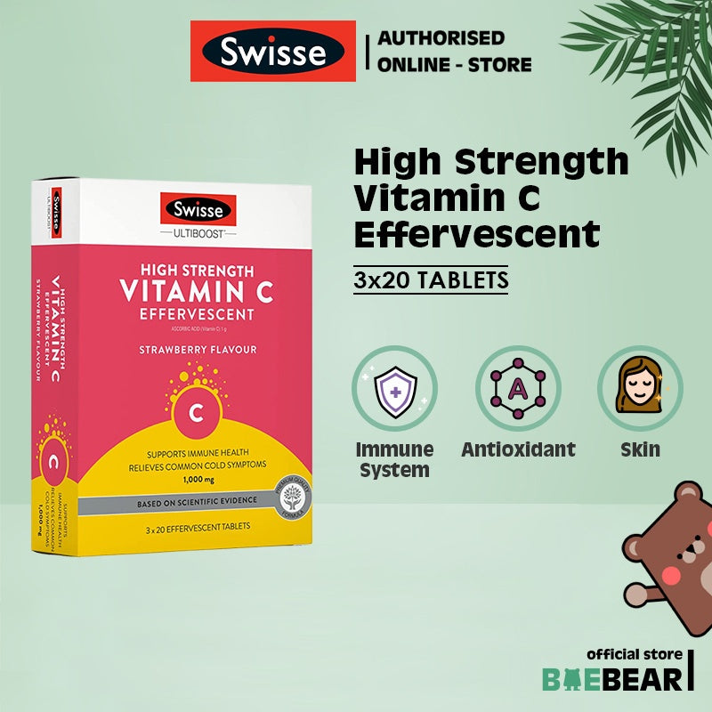 Swisse High Strength Vitamin C Effervescent, 60s