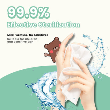 Baebear Mini Baby Wet Wipes, 64 Sheets, Soft Wet Tissue, Hand, Mouth, Body
