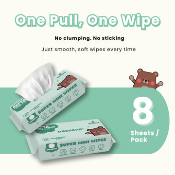 Baebear Mini Baby Wet Wipes, 64 Sheets, Soft Wet Tissue, Hand, Mouth, Body
