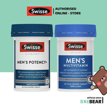 [Bundle] Swisse Men's Charisma Pack | Swisse Men's Potency+ 60s | Swisse Men Multivitamin 60s