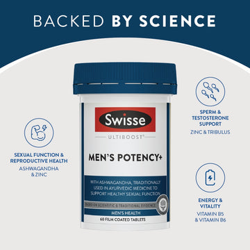 [Bundle] Swisse Men's Charisma Pack | Swisse Men's Potency+ 60s | Swisse Men Multivitamin 60s