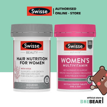 [Bundle] Swisse Women's Glow Duo | Swisse Hair Nutrition | Swisse Women's Multivitamin 60s