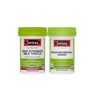 [Bundle] Swisse High Strength Milk Thistle | Sugar Metabolism+ Energy
