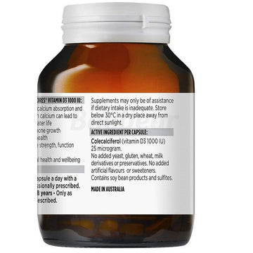 Blackmores Vitamin D3 1000IU - 60 Capsules