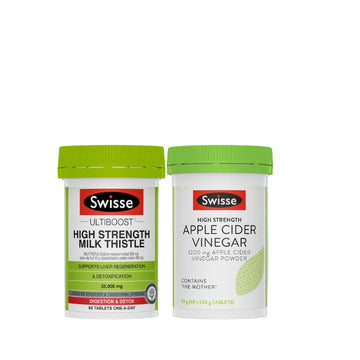 [Bundle] Swisse High Strength Milk Thistle 60 Tablets |  Apple Cider Vinegar 60 Tablets