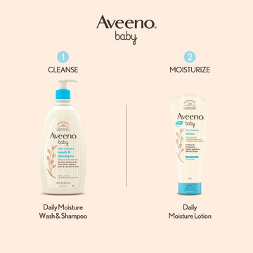 [Bundle of 2] Aveeno Baby Body Wash and Shampoo Daily Moisturizing 532mL
