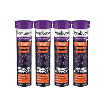 [Bundle of 4] Sambucol Immuno Forte Effervescent UK/AUS Version 15 Tabs (4+ Years)