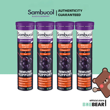 [Bundle of 4] Sambucol Immuno Forte Effervescent UK/AUS Version 15 Tabs (4+ Years)