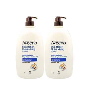 [Bundle of 2] Aveeno Skin Relief Moisturising Lotion Fragrance Free 1L