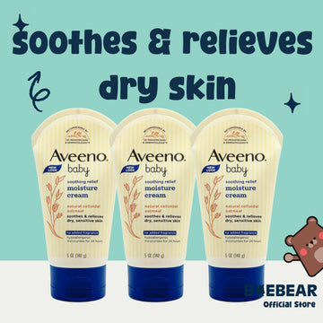 [Bundle of 3] Aveeno Baby Soothing Relief Fragrance Free Moisture Cream 140g