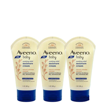 [Bundle of 3] Aveeno Baby Soothing Relief Fragrance Free Moisture Cream 140g